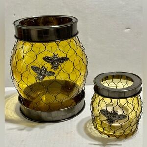 Mackenzie Childs Lantern Set with Bee Accents